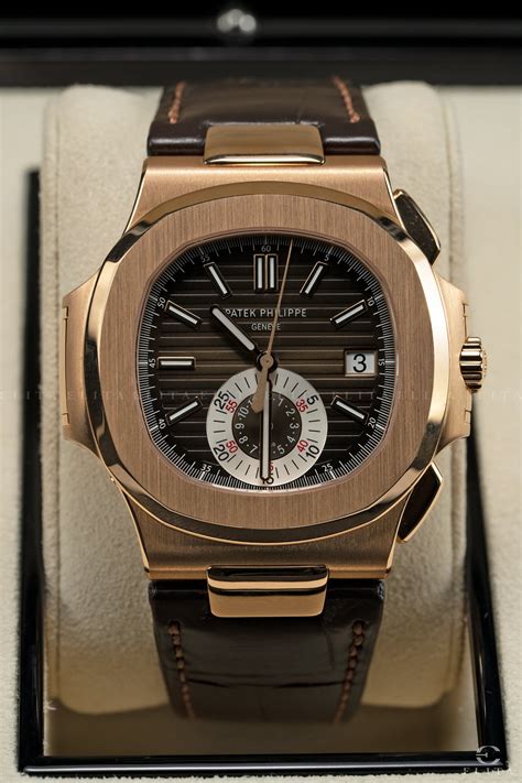 patek philippe nautilus rose gold leather strap price|patek philippe nautilus rose gold price.